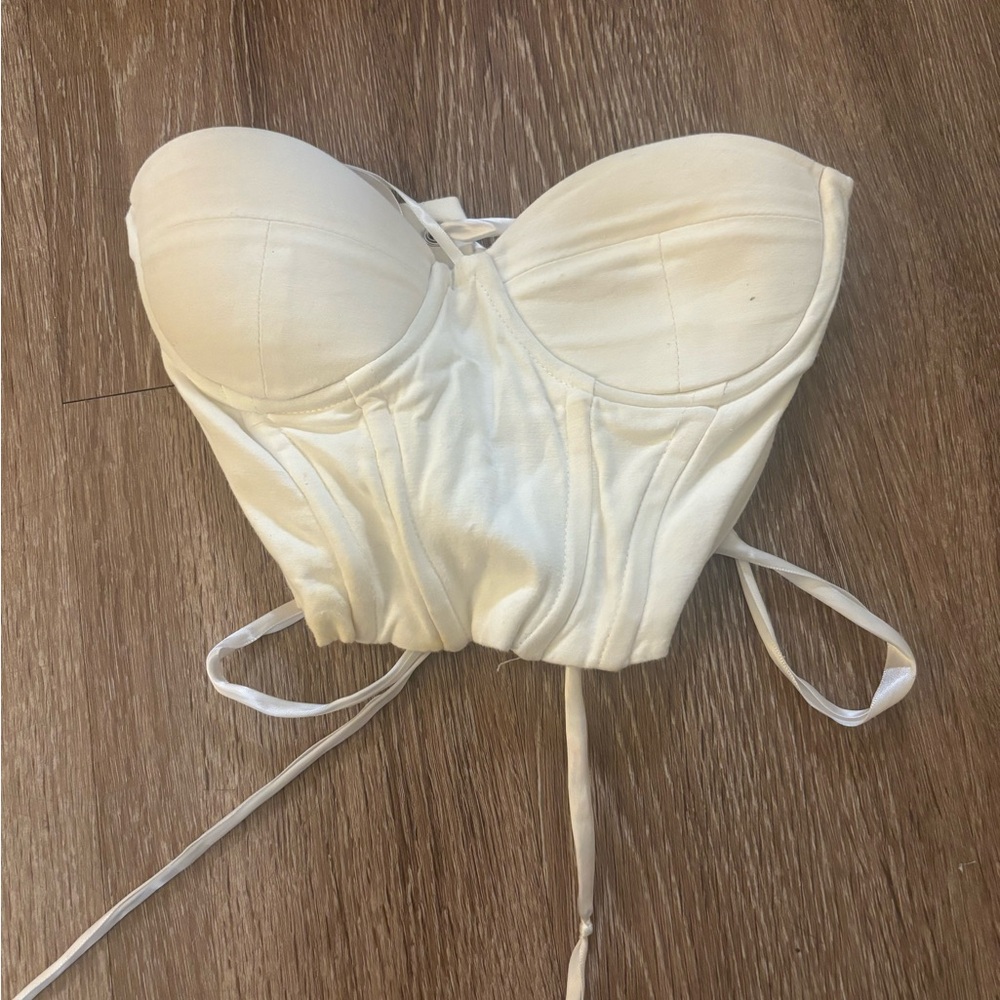 Princess Polly strapless white bustier